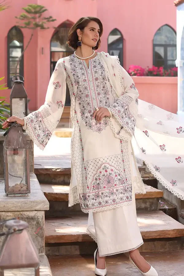 Unstitched Bareeze 3 Piece Lawn Embroidered Dress WC1067 - Image 2
