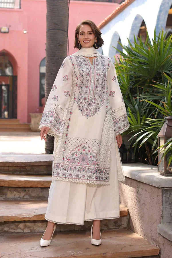 Unstitched Bareeze 3 Piece Lawn Embroidered Dress WC1067 - Image 3
