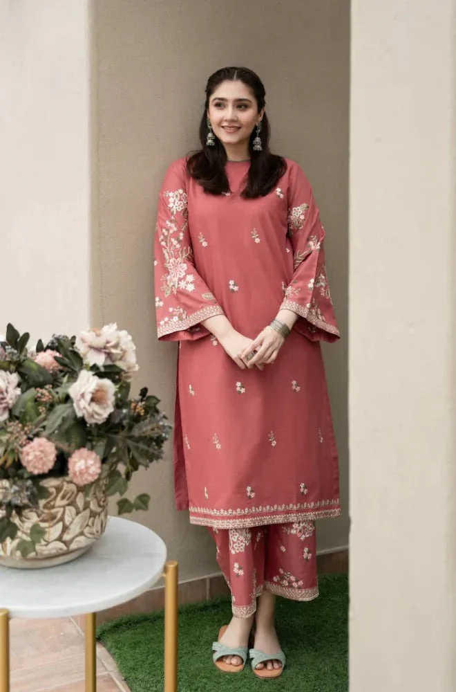 WC1065-Urge 2 Piece Lawn Embroidered Suit - Image 5