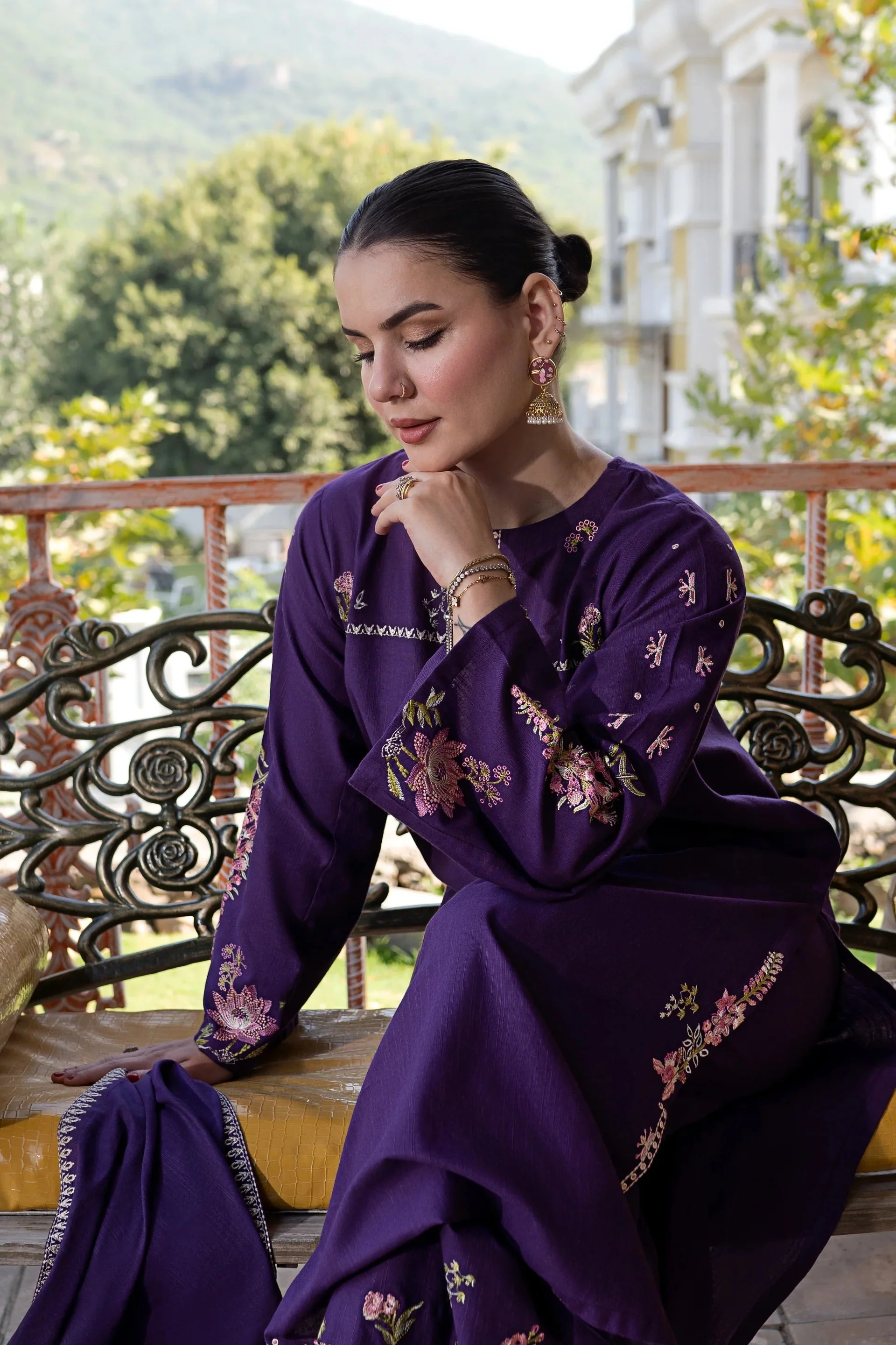 Urge 3 Piece Lawn Embroidered dress with Lawn Dupata Emb. Trouser WC1292 - Image 6