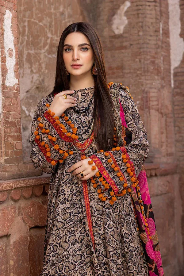 Printed Lawn Dress with Diamond Printed Dupatta 3PC WC206 - Image 4