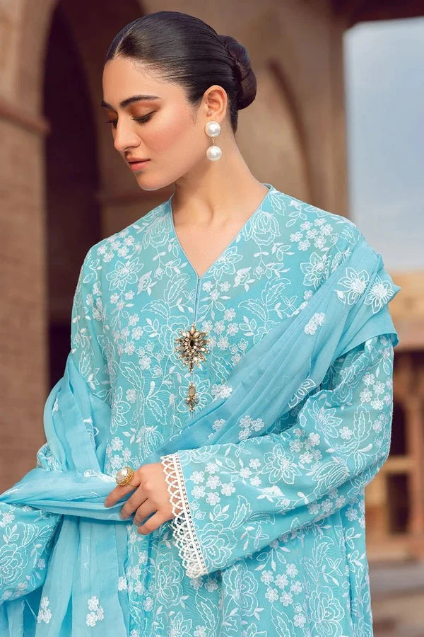 Bareeze Embroidered Shirt and chiffon dupatta lawn dress 3PC WC209 - Image 4