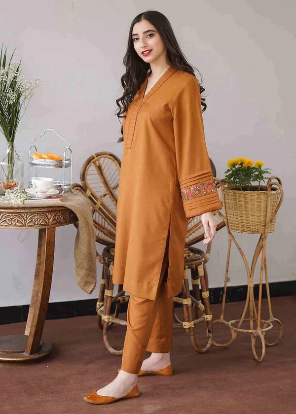 Winter Dhanak Dress with Embroidered Shawll 3 Piece WC400 - Image 4