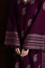 Winter Dhanak Embroidered Shirt With Dhanak Embroidered Shawll 3 Piece WC1236 - Image 2